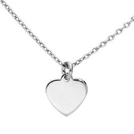 Collier Argent Rhodié Coeur Et Infini 40+5cm