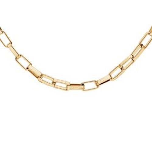 Collier Acier Et Pvd Jaune 50+6cm