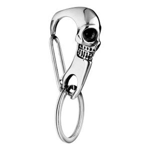 Porte Clef Acier Tête De Mort