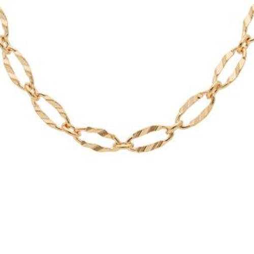 Collier Plaqué Or Mailles Ovales 40+7cm