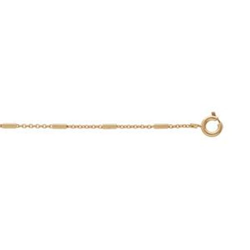 Chaîne Cheville Plaqué Or Baguette 23+2cm