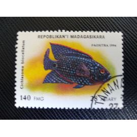 Timbre Madagascar Y T 1403 Jack Dempsey (Cichlosoma Biocellatum) 1994 (010609 )