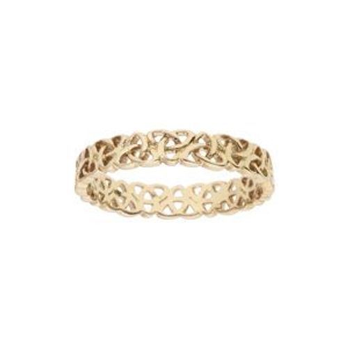 Bague Plaqué Or 4mm Motif Triskel Entrelacé
