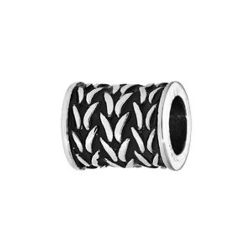 Thabora Charms Acier Tube Résine Noire Avec Motifs