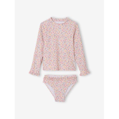 Maillot De Bain Fille 2 Pièces Rose Pâle Imprimé