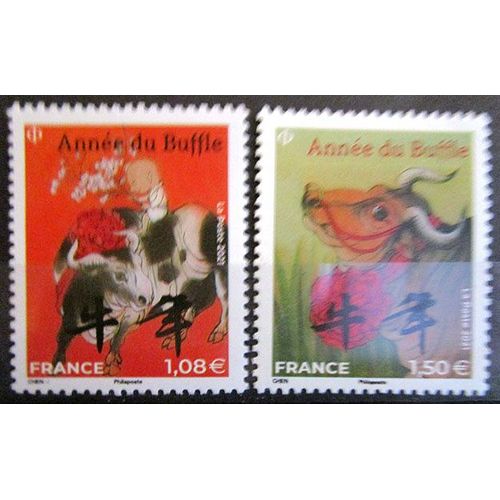 2021. Série Complète F5468 Et F5470: Année Du Buffle (Petits Modèles).
