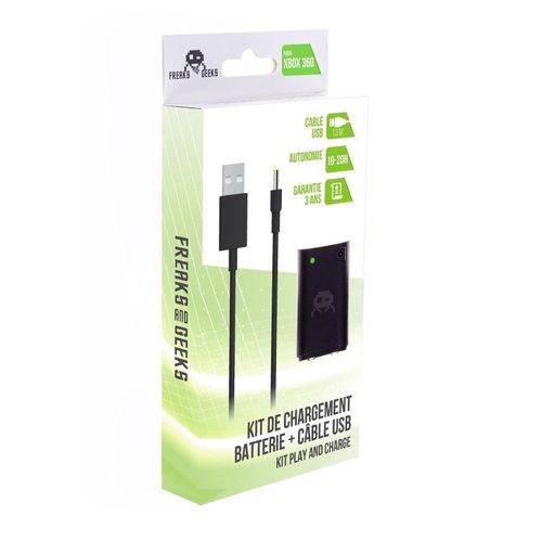 Batterie 3600 Mah + Câble De Recharge Pour Xbox 360