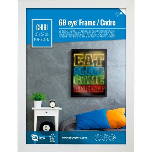 Gb Eye - Cadre Mdf Blanc Chibi (52x38 Cm)