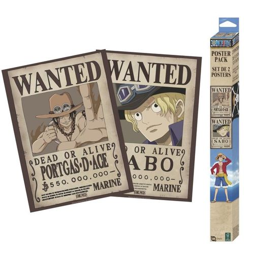 Gb Eye - One Piece Set 2 Chibi Posters Wanted Sabo & Ace