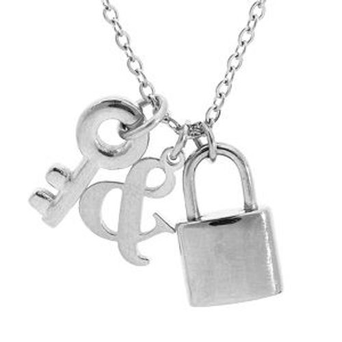 Collier Acier Cadenas Et "&" 38+7cm
