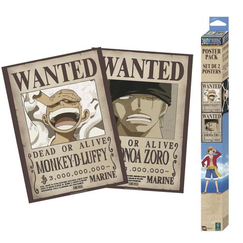 Gb Eye - One Piece Set 2 Chibi Posters Wanted Luffy & Zoro