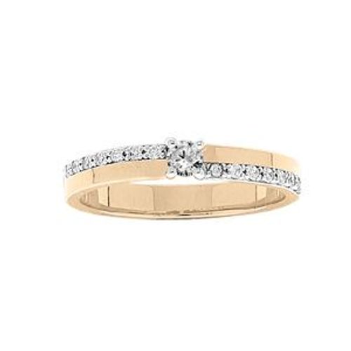 Bague Plaqué Or Oxydes Blancs