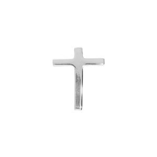 Pin's Argent Rhodié Croix