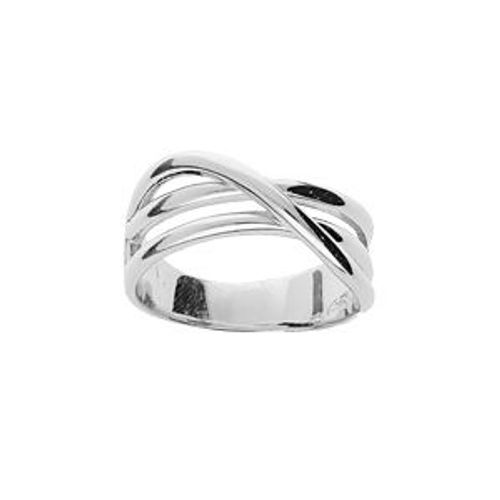 Bague Argent Rhodié Fils Croises