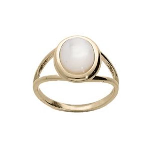 Bague Plaqué Or Nacre Véritable