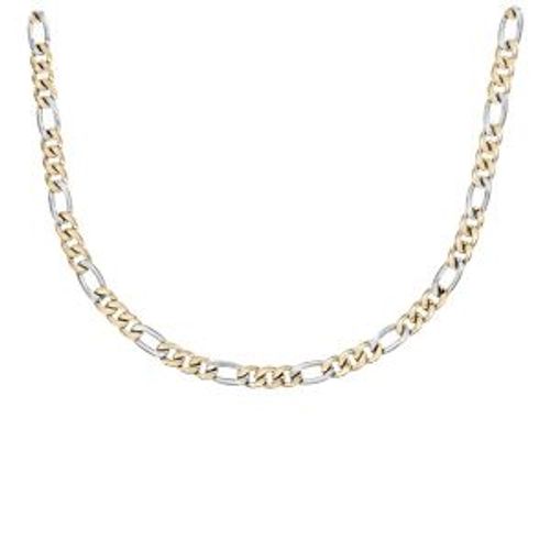 Collier Acier Et Pvd Bicolore 1+3 7mm 50cm