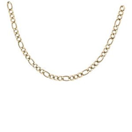 Collier Acier Et Pvd Jaune 1+3 6mm 55cm