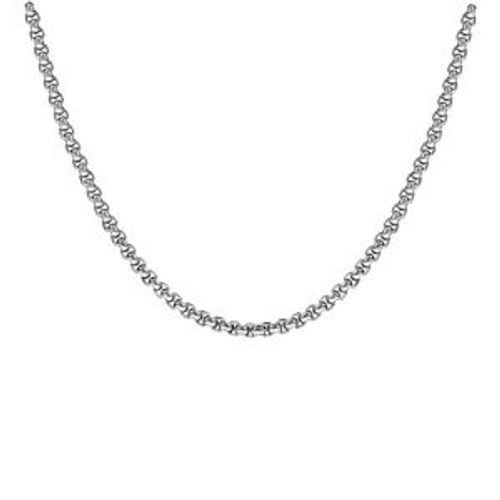 Collier Acier Maille Jaseron Carrée 70cm 4mm