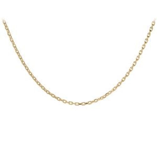 Chaîne Acier Et Pvd Jaune Maille Forcat En 3 Mm 60cm