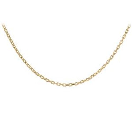 Chaîne Acier Et Pvd Jaune Maille Forcat En 3 Mm 50cm