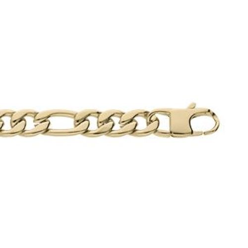 Bracelet Acier Et Pvd Jaune 1+3 7mm 21cm