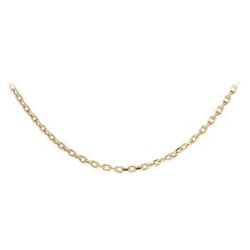 Chaîne Acier Et Pvd Jaune Maille Forcat En 3 Mm 45cm