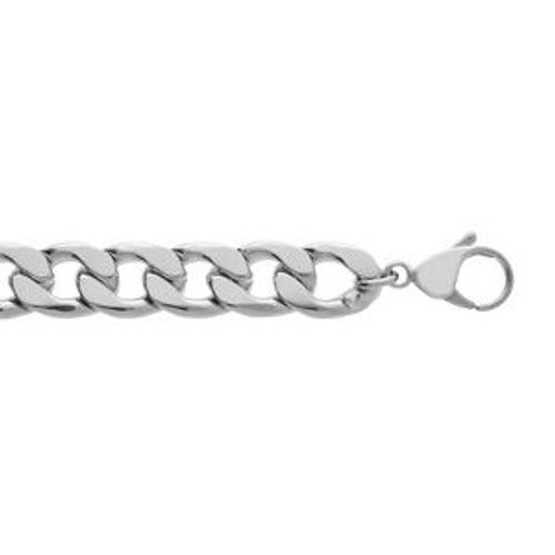 Bracelet Acier 11mm Maille Gourmette Hawaï 19cm