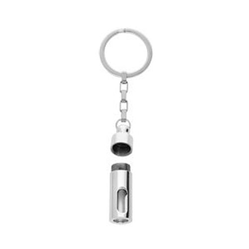 Porte Clef Acier "Porte Poudre" Tube Dévissablle Avec Vitre