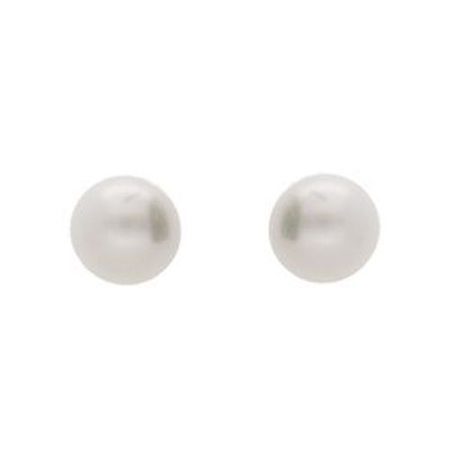 Boucles D'oreilles Tige Plaqué Or Perle De Culture D'eau Douce 6mm