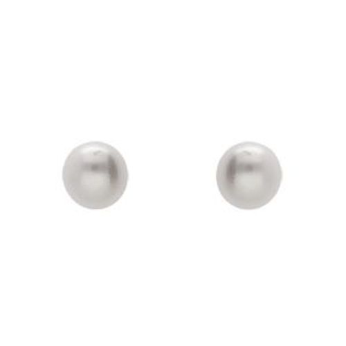 Boucles D'oreilles Tige Plaqué Or Perle De Culture D'eau Douce 3mm