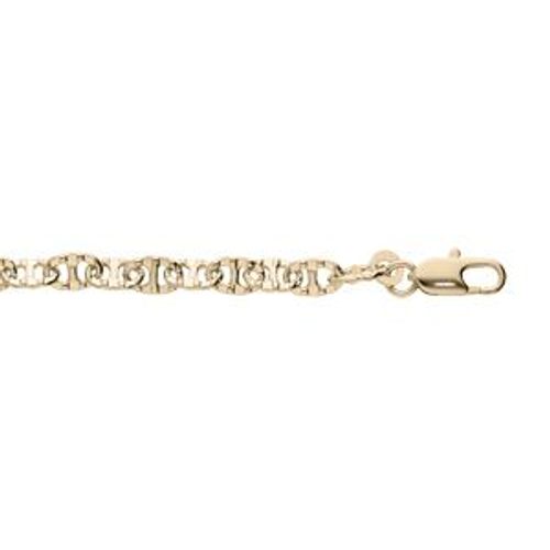 Bracelet Plaqué Or Maille Marine 16+3cm