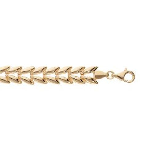 Bracelet Plaqué Or Maille Epi 18+3cm