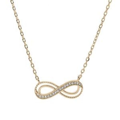 Collier Plaqué Or Infini Oxydes Blancs Sertis 40+3cm