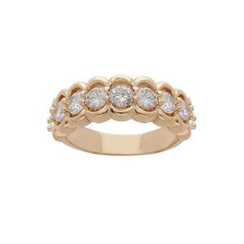 Bague Plaqué Or Oxydes Blancs Sertis