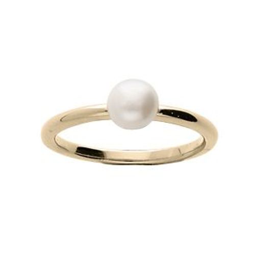 Bague Plaqué Or Perle De Culture D'eau Douce