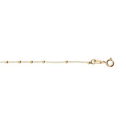 Bracelet Argent Et Dorure Jaune Boules 16+3cm