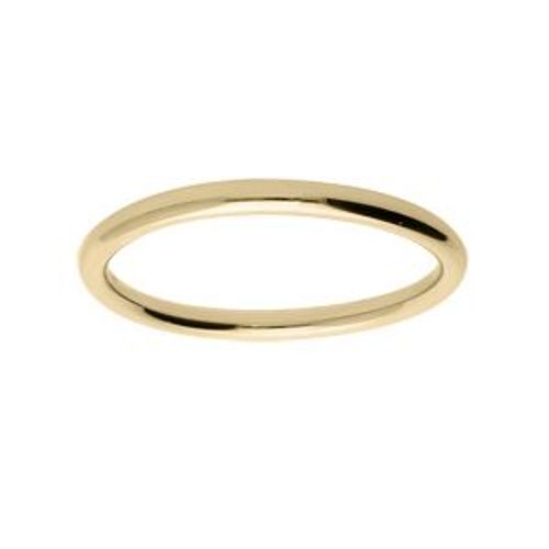Bracelet Acier Et Pvd Jaune Rigide Tube 6mm 62mm