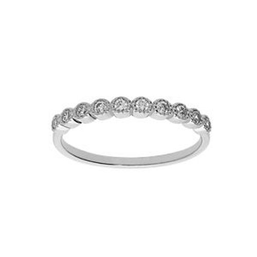 Alliance Argent Platiné Oxydes Blancs Sertis