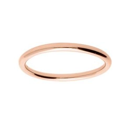 Bracelet Acier Et Pvd Rose Jonc 6mm Diamètre 62mm