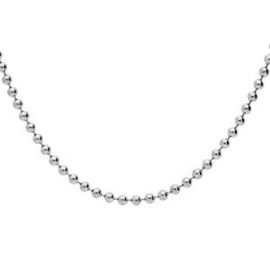 Collier Argent Rhodié Boules 2.2mm 60cm