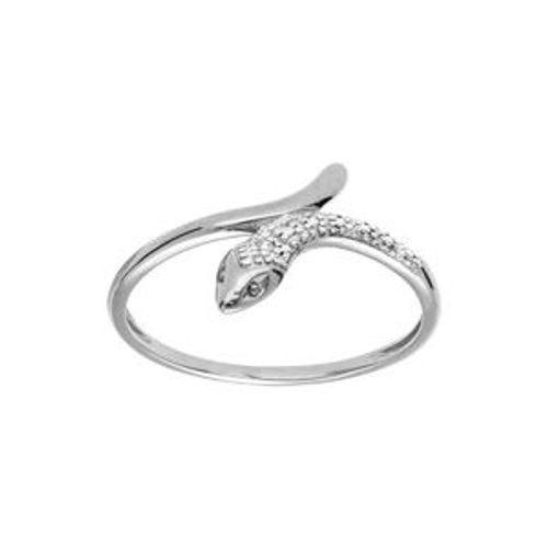 Bague Argent Platiné Serpent