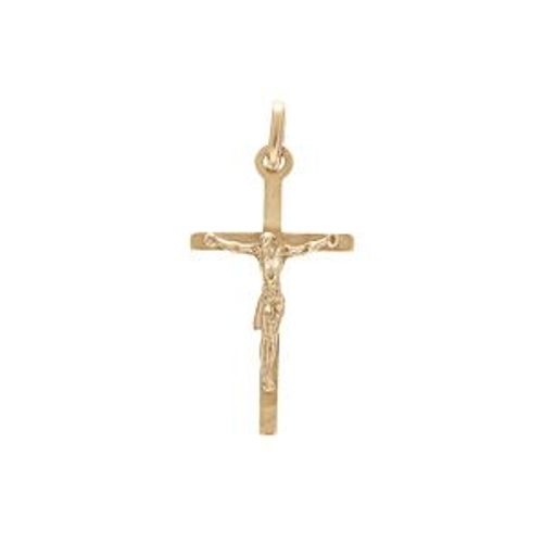Pendentif Plaqué Or Croix Avec Christ