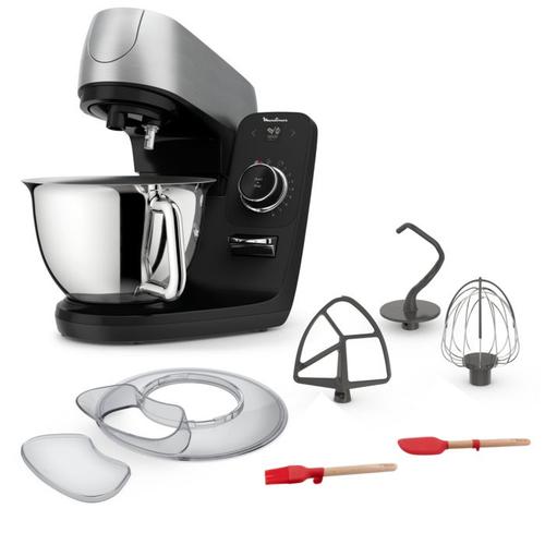 Robot pâtissier MOULINEX Coach YY5171FG, 8 programmes, app gratuite, pinceau + maryse