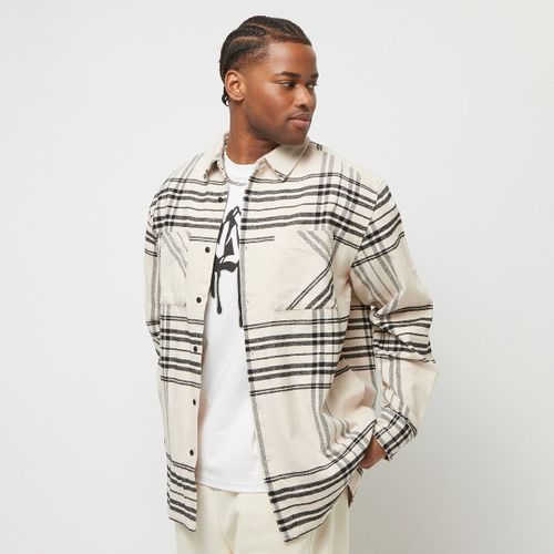 Urban Classics Long Oversized Checked Summit Shirt Homme Chemisettes Beige Taille M Vêtements