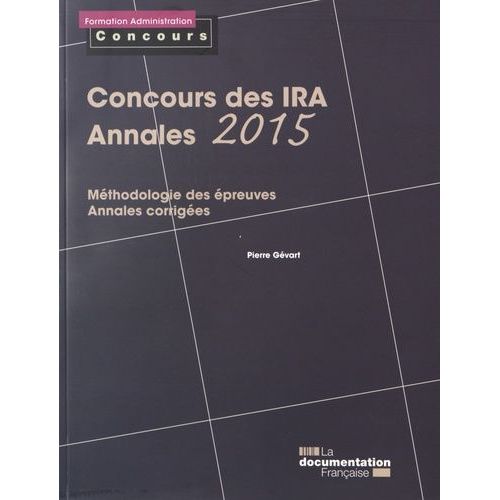 Concours Des Ira, Annales 2015 - Epreuves Écrites