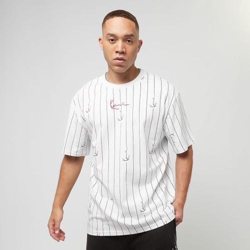 Karl Kani Small Signature Logo Pinstripe Tee Homme T-Shirts & Polos Blanc Taille Xl Vêtements