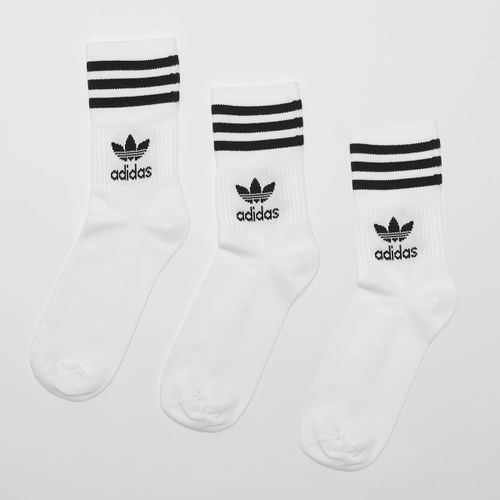 Adidas Originals Chaussettes Crew Adicolor (3 Pack) Unisex Blanc Taille 37-39 Vêtements