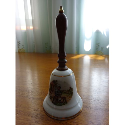 Cloche Clochette Ancienne en Porcelaine