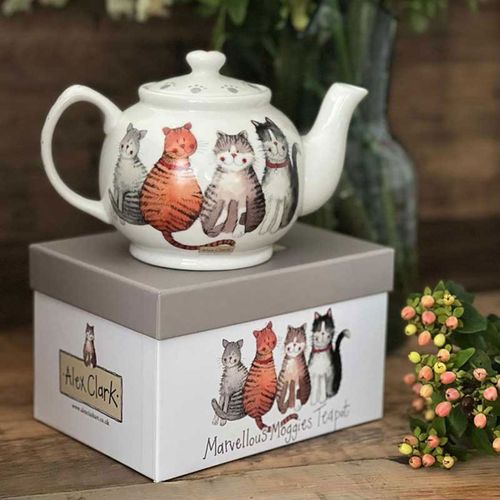 Théière En Porcelaine Chats Par Alex Clark
