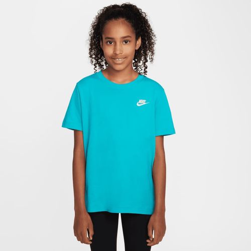 Nike Junior Sportswear Tee Emb Futura Low Brand Read Unisex T-Shirts & Polos Bleu Taille 170 Vêtements